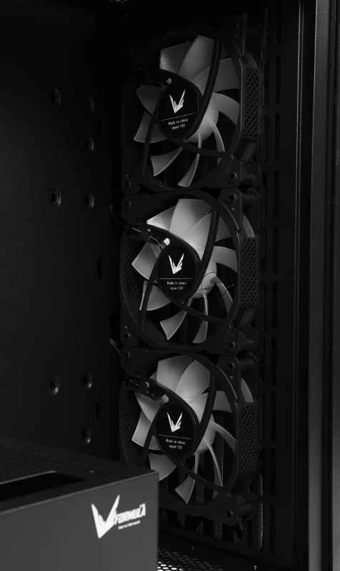 Корпус Formula V Line TimberLine T0 Black, ATX, wood+plastic front, TYPE-C*1, USB3.0*2, FRONT 3x120mm FRGB, REAR 1x120mm FRGB