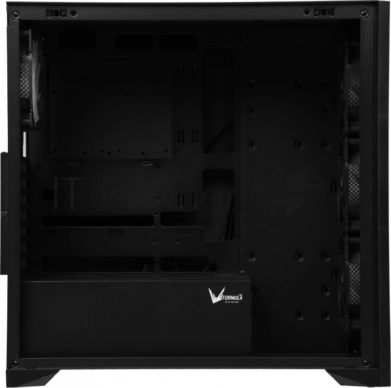 Корпус Formula V Line TimberLine T0 Black, ATX, wood+plastic front, TYPE-C*1, USB3.0*2, FRONT 3x120mm FRGB, REAR 1x120mm FRGB