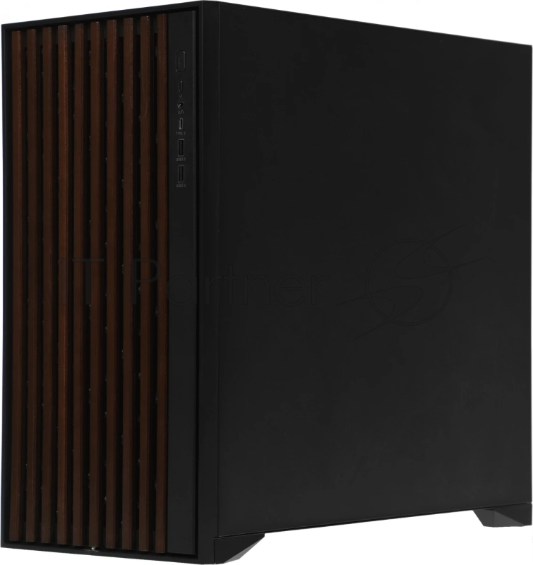 Корпус Formula V Line TimberLine T0 Black, ATX, wood+plastic front, TYPE-C*1, USB3.0*2, FRONT 3x120mm FRGB, REAR 1x120mm FRGB