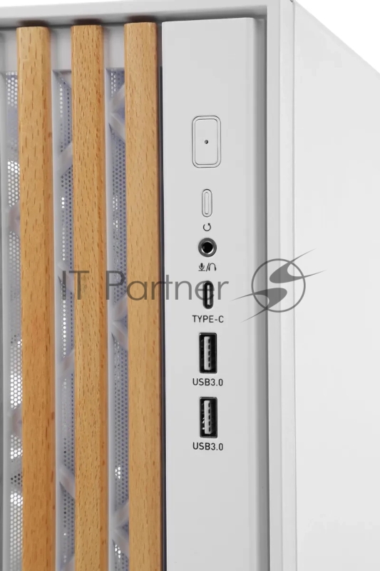 Корпус Formula V Line TimberLine T0 White, ATX, wood+plastic front, TYPE-C*1, USB3.0*2, FRONT 3x120mm FRGB, REAR 1x120mm FRGB