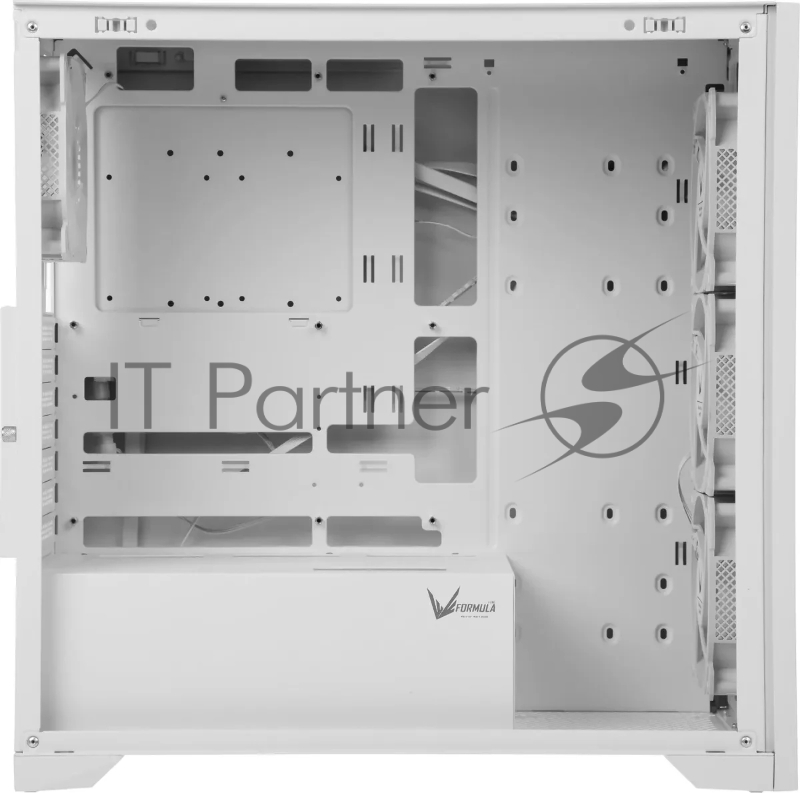 Корпус Formula V Line TimberLine T0 White, ATX, wood+plastic front, TYPE-C*1, USB3.0*2, FRONT 3x120mm FRGB, REAR 1x120mm FRGB