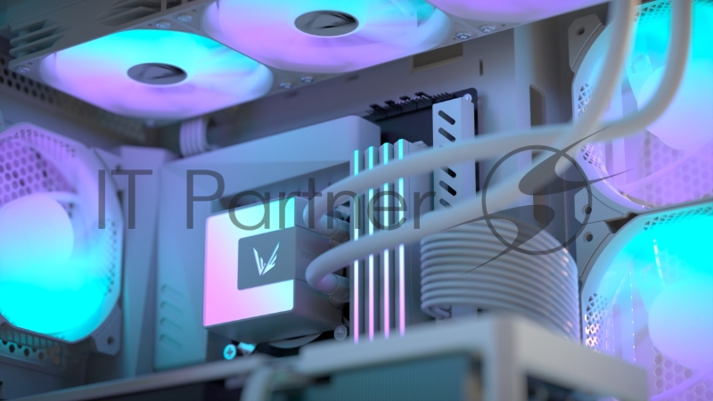 Кулер с водяным охлаждением Formula V Line ICE JET GLOW 360 WH, 360mm, 3x120mm, ARGB fans, LGA115X/1200/1700/1851, AM4/AM5