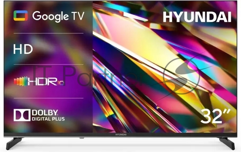 Телевизор LED Hyundai 32 H-LED32BS5011 Google TV Frameless черный/черный HD 60Hz DVB-T DVB-T2 DVB-C DVB-S DVB-S2 USB WiFi Smart TV