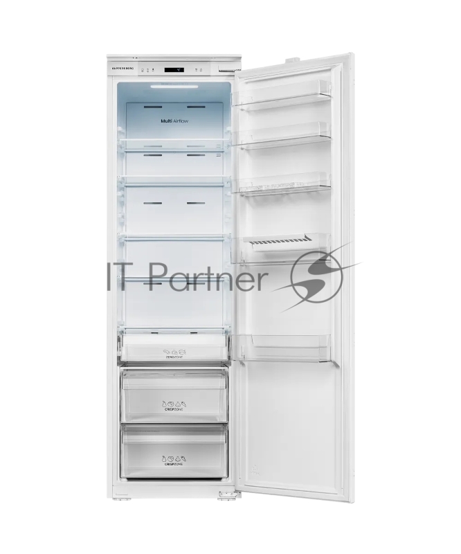 Встраиваемый холодильник Kuppersberg SRB 1781, High-Tech, ВхШхГ 177.2х54х54 см, объем 289 л, без МК, инверторный компрессор, электронное/сенсорное управление, скользящее крепление фасада, Total No Frost, LED освещение, энергоэффективность А+