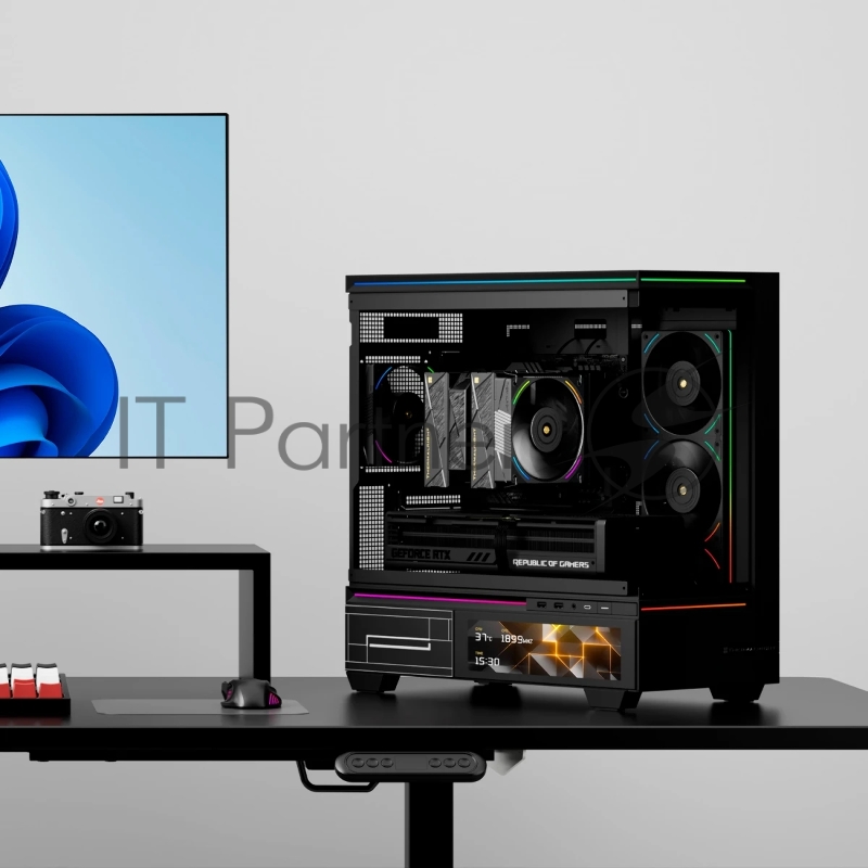 Кулер для процессора Thermalright Royal Pretor 130 Ultra Black (4-pin PWM, 158mm, Ni/Cu, 7x6mm, 1x120mm ARGB +1x130mm, 69CFM/81.88CFM, 27dBA/28.3dBA, 2150RPM/1750RPM, S: 1200, 1700, 1851, 115X, 2011, 2066, AM4, AM5, black)