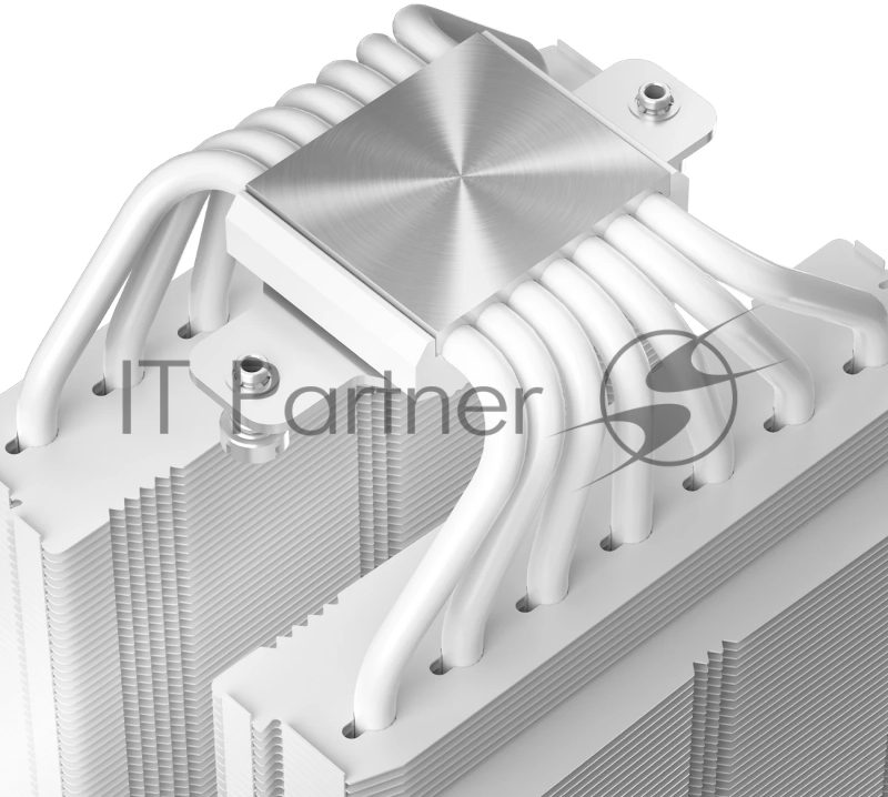 Кулер для процессора Thermalright Royal Pretor 130 Ultra White (4-pin PWM, 158mm, Ni/Cu, 7x6mm, 1x120mm ARGB +1x130mm, 69CFM/81.88CFM, 27dBA/28.3dBA, 2150RPM/1750RPM, S: 1200, 1700, 1851, 115X, 2011, 2066, AM4, AM5, white)