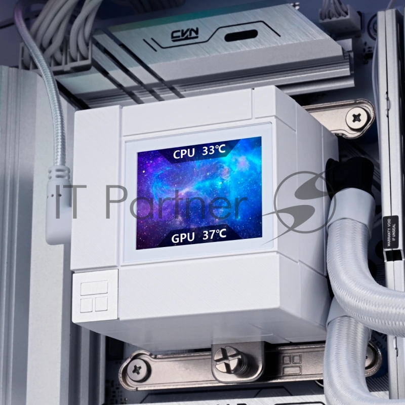 Система жидкостного охлаждения Thermalright Core Matrix 240 Vision (240mm, LED, White, ARGB/ Fans: 2x120mm, 68.9CFM, 28.2dBA, 2000RPM/ Pump height 64.4mm, Rad thickness 27mm/ S: 1700, 1200, 1851, 115X, AM5, AM4)