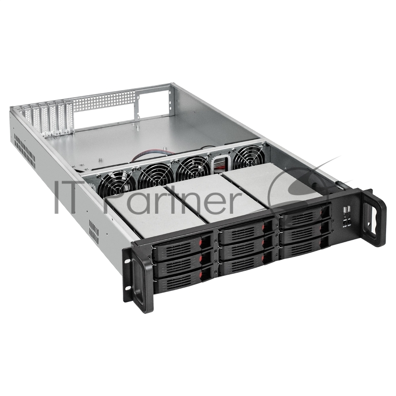 Серверная платформа ExeGate Pro 2U650-HS09 (RM 19, высота 2U, глубина 650, Redundant БП 2x1200W, 9xHotSwap, 2*USB)