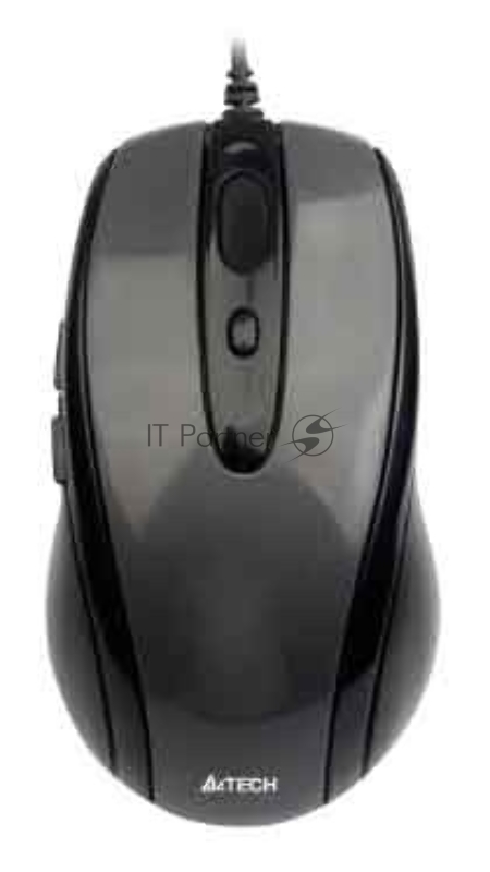 Мышь проводная A4Tech N-708X серый глянец/черный, 1600 dpi, USB, кнопки - 6