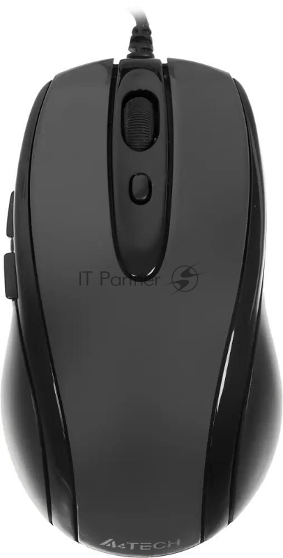 Мышь проводная A4Tech N-708X серый глянец/черный, 1600 dpi, USB, кнопки - 6