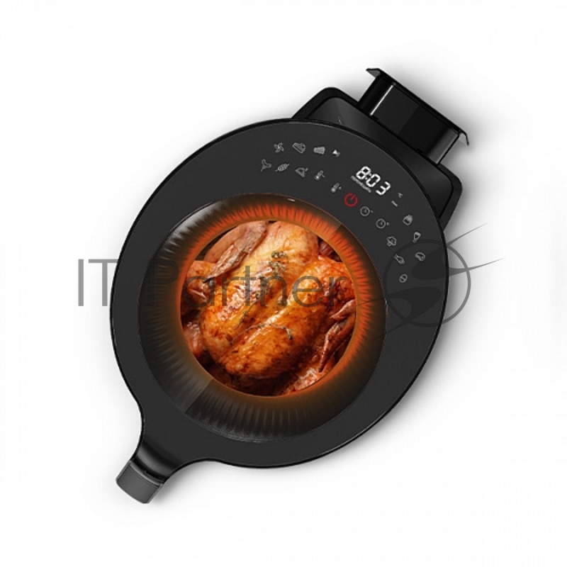 Аэрогриль BQ GR2008 черный, 1500 Вт/Объем 5л/4 в 1 Гриль, жарка, выпечка, запекание/Технология 3D Air Flow, готовьте до 20% быстрее/Кварцевый нагревательный элемент быстро достигает нужной температуры, минимально расходуя электроэнергию/Скрытый венти