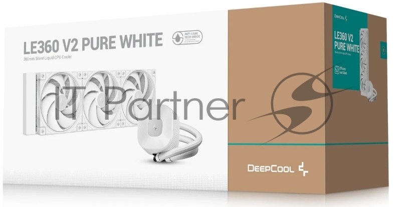Система водяного охлаждения Deepcool LE360 V2 Pure Soc-AM5/AM4/1200/1700/1851 белый 4-pin 19-31.6dB Al 250W 1554gr Ret (R-LE360PURE-WHLNMD-G-1)