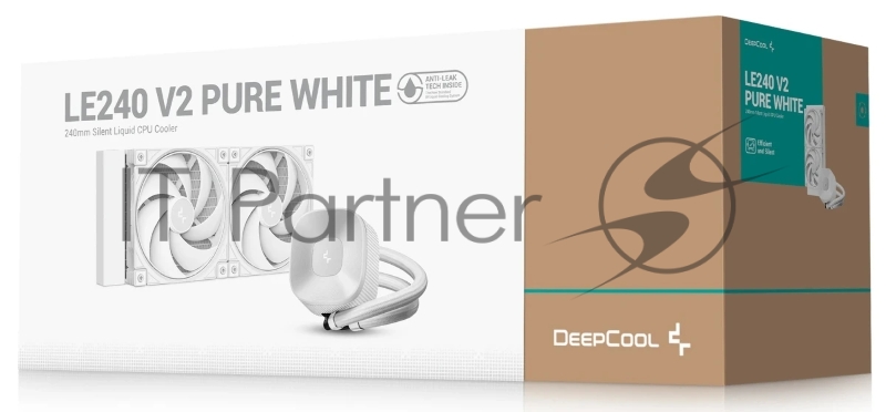 Система водяного охлаждения Deepcool LE240 V2 Pure Soc-AM5/AM4/1200/1700/1851 белый 4-pin 28.2-31.6dB Al 220W 1266gr Ret (R-LE240PURE-WHLNMD-G-1)