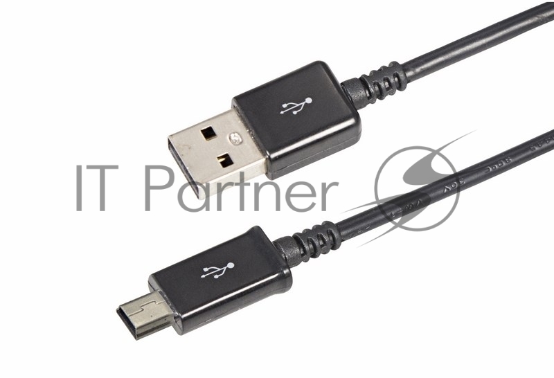 Кабель USB Rexant miniUSB длинный штекер 1 м черный