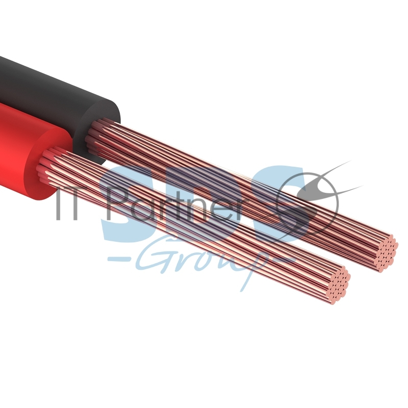 Кабель акустический Rexant 2х0,75 м м², красно-черный, мини-бухта 5 м