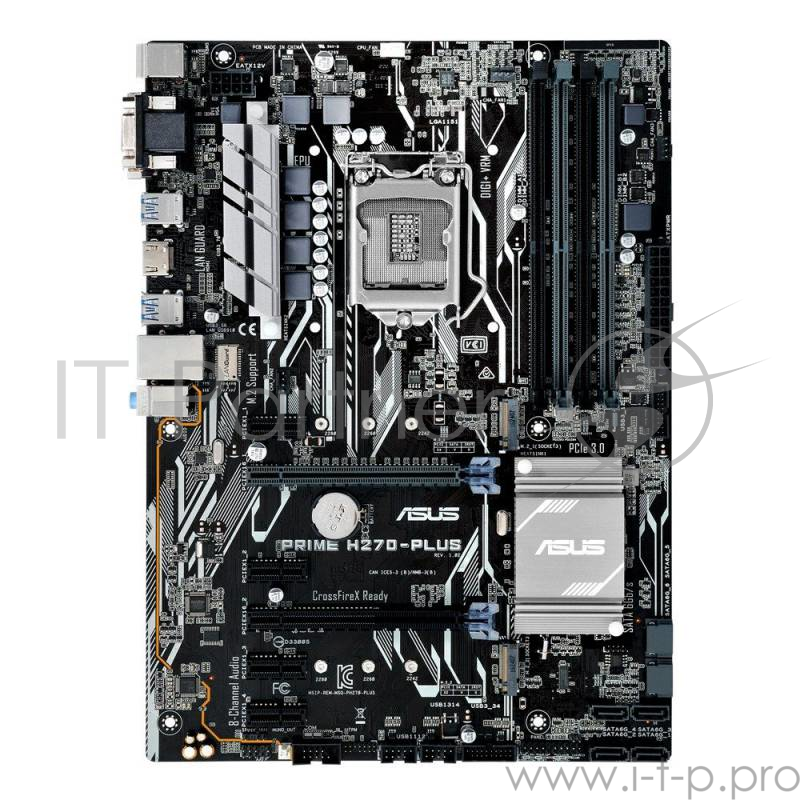 Мат. плата Socket1151 ASUS PRIME H270-PLUS (iH270, 4xDDR4, M.2, SATA III, RAID, 2xPCI-E, D-Sub, DVI, HDMI, 1Гбит LAN, USB3.0, ATX)