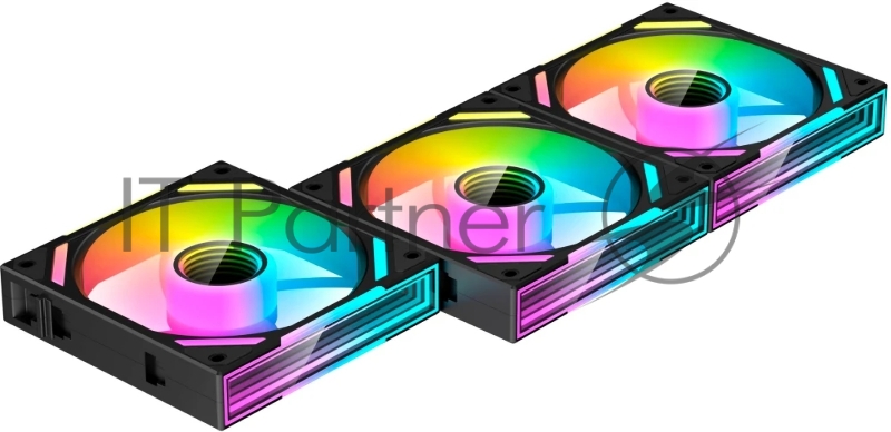 Вентилятор для корпуса Xastra FS120B ARGB FS120-3BA-SXX-GL 120mm, 800-2000rpm, 66CFM, 29.6dBa, BOX (3-pack)