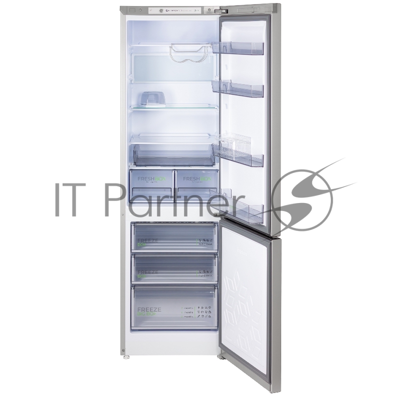 Холодильник Бирюса M6130 металлик двухкамерный 245/100л морозилка снизу