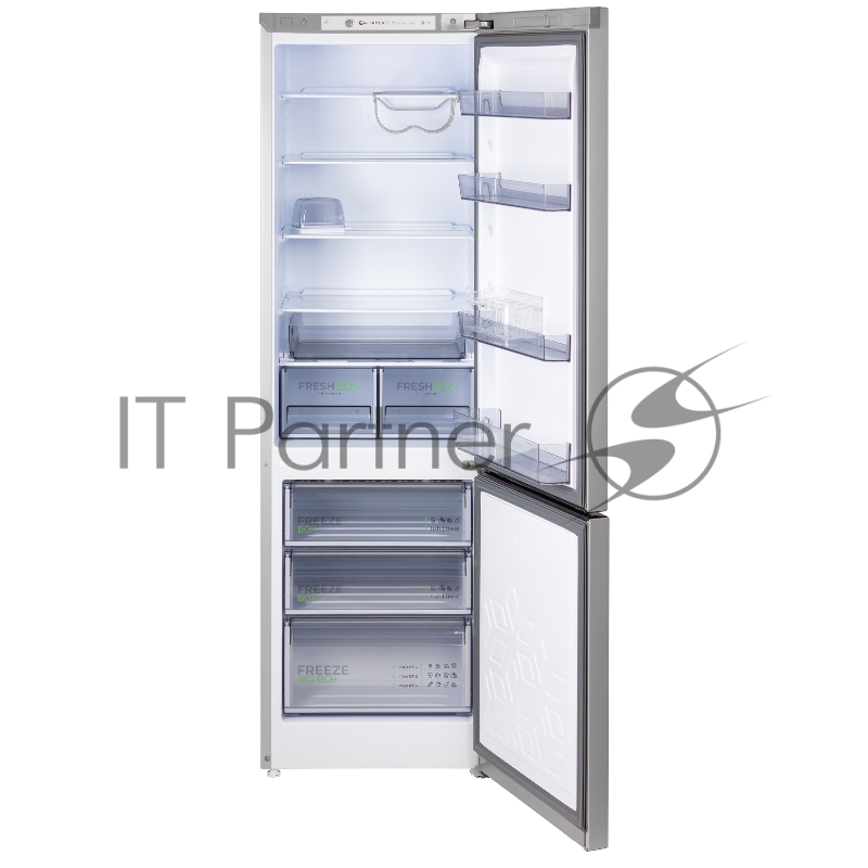 Холодильник Бирюса M6130 металлик двухкамерный 245/100л морозилка снизу