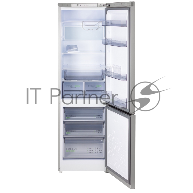 Холодильник Бирюса M6130 металлик двухкамерный 245/100л морозилка снизу