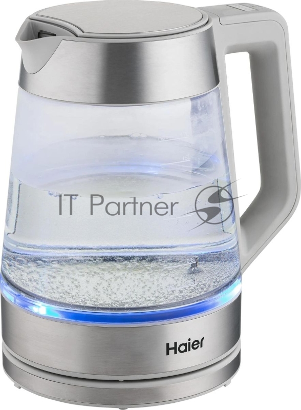 Чайник электрический Haier HK-501 1.7л. 2400Вт серый корпус: стекло/пластик (TD0036930RU)