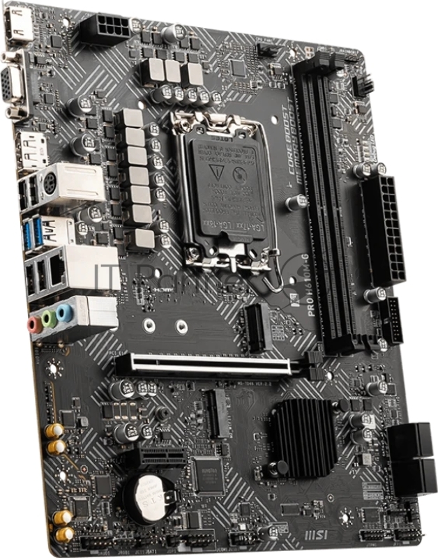 Материнская плата MSI PRO H610M-G H610, LGA1700, 2*DDR5, 1*PCIEx16, 1*PCIEx1, 1*M.2, 4*USB3.2Gen1, 6*USB2.0, 4*SATA3.0, 1G, VGA, DP, HDMI, M-ATX, BULK