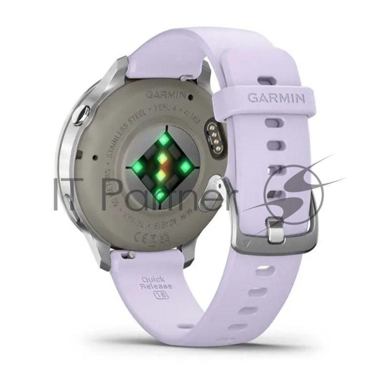 Смарт-часы Garmin Venu 4 серебристый, фиолетовый ремешок 41мм