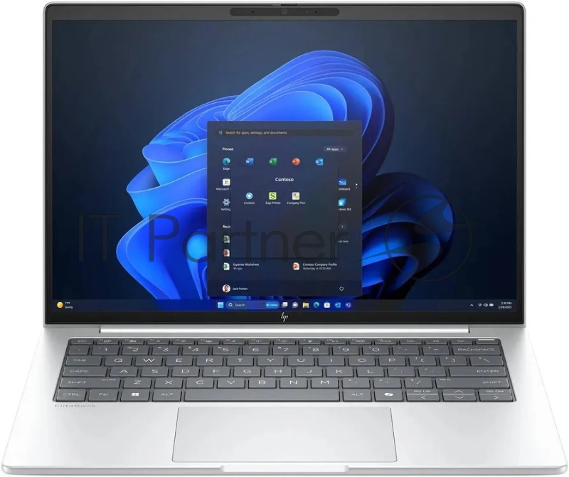 Ноутбук HP EliteBook 8 G1i 14 U7 255H,14 2.5k (2560x1600) IPS 400cd 120Hz IR AG,32Gb DDR5-5600MHz(2),1Tb SSD NVMe,4G LTE,Al Case,62Wh,FPS,ENG Kbd Backlit,1.39kg,Silver,1y,Win11