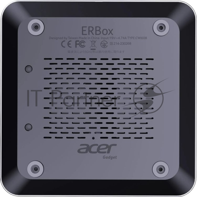 Неттоп Acer Gadget E10 ERBox Ryzen 7 8745HS (3.8) 16Gb SSD512Gb UHDG Windows 11 Pro 2xGbitEth WiFi BT 120W черный (1747236)