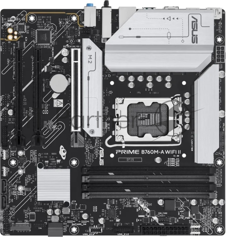Материнская плата Asus PRIME B760M-A WIFI II Soc-1700 Intel B760 4xDDR5 mATX AC`97 8ch(7.1) 2.5Gg RAID+HDMI+DP