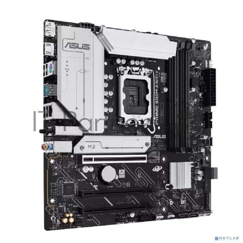 Материнская плата Asus PRIME B760M-A WIFI II Soc-1700 Intel B760 4xDDR5 mATX AC`97 8ch(7.1) 2.5Gg RAID+HDMI+DP