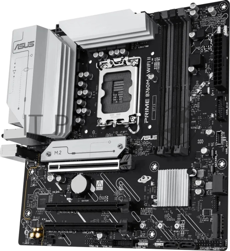 Материнская плата Asus PRIME B760M-A WIFI II Soc-1700 Intel B760 4xDDR5 mATX AC`97 8ch(7.1) 2.5Gg RAID+HDMI+DP
