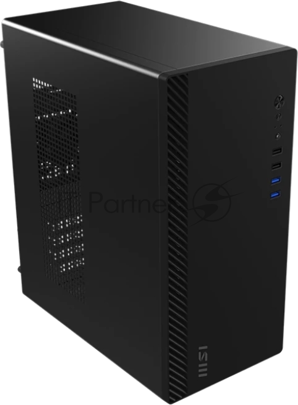 Корпус ПК без блока питания/ Case MSI PRO SHIELD M100P, Midi-Tower, 1x80mm, 2xUSB 3.2, 2xUSB 2.0, mATX, mITX Black