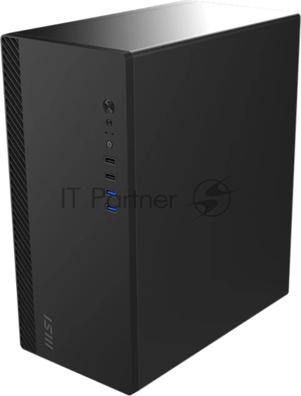 Корпус ПК без блока питания/ Case MSI PRO SHIELD M100P, Midi-Tower, 1x80mm, 2xUSB 3.2, 2xUSB 2.0, mATX, mITX Black