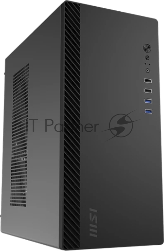 Корпус ПК без блока питания/ Case MSI PRO SHIELD M100P, Midi-Tower, 1x80mm, 2xUSB 3.2, 2xUSB 2.0, mATX, mITX Black