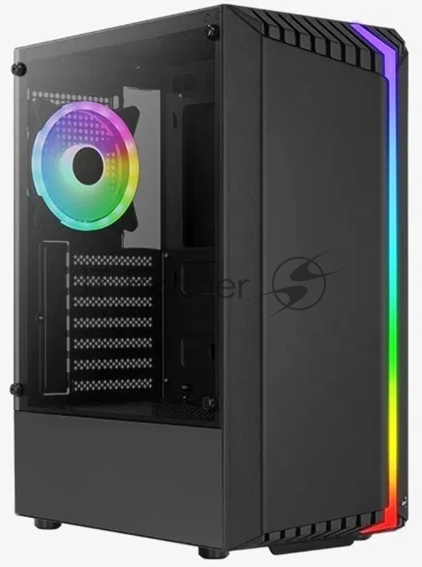 Корпус ATX AeroCool Bionic-G-BK-v2 4710562758672 черный, без БП, 2*USB 3.0, USB 2.0, HD Audio