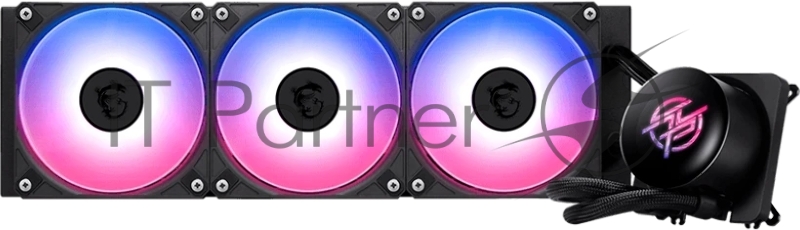 Система жидкостного охлаждения/ Water Cooling System MSI MPG CORELIQUID P13 360 (300W, 360mm, LED, Black, ARGB/ Fans: 3x120mm, 64.89CFM, 2050RPM/ Pump 20dBA, 3400RPM, Rad thickness 27mm/ S: 1851, 1700, AM5, AM4)