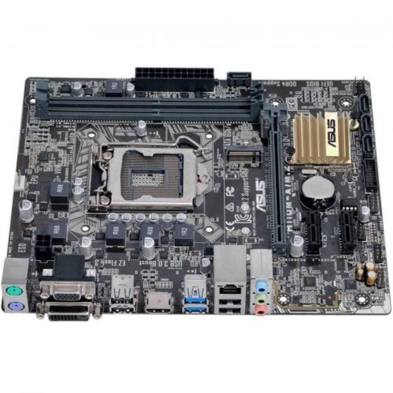 Мат. плата Socket1151 ASUS H110M-A/M.2 (iH110, 2xDDR4, M.2, SATA III, PCI-E, D-Sub, DVI, HDMI, 1Гбит LAN, USB3.0, mATX)