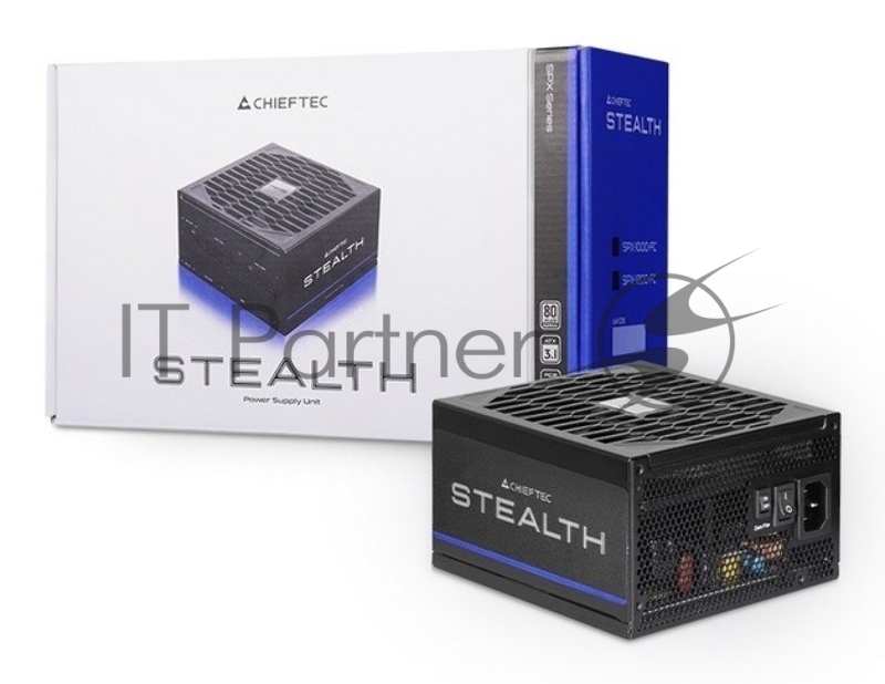 Блок питания Chieftec Stealth SPX-1000-FC (ATX 3.1, 1000W, 80 PLUS PLATINUM, Active PFC, 135mm fan, Gen5 PCIe, Full Cable Management) Retail
