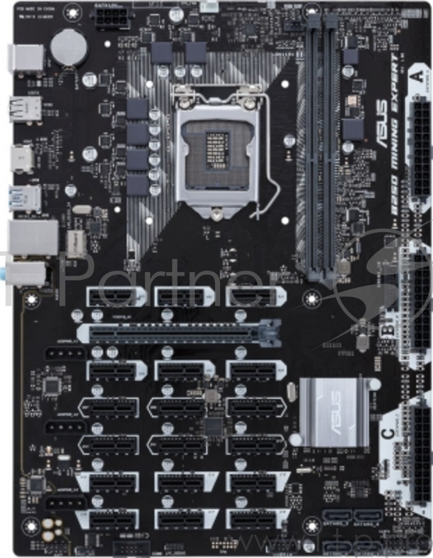 Мат. плата Socket1151 ASUS B250 MINING EXPERT (iB250, 2xDDR4, SATA III, PCI-E, HDMI, 1Гбит LAN, USB3.1, ATX)