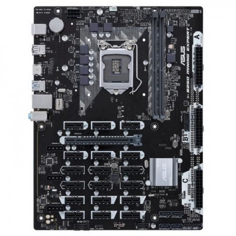 Мат. плата Socket1151 ASUS B250 MINING EXPERT (iB250, 2xDDR4, SATA III, PCI-E, HDMI, 1Гбит LAN, USB3.1, ATX)