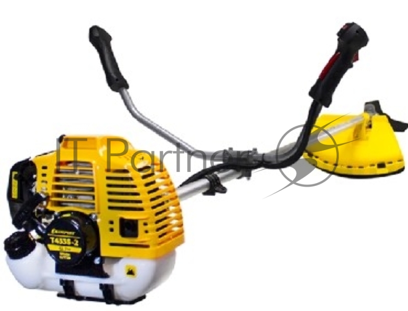 Триммер Champion T433S-2 Мощность двигателя 1.25/1.7 кВт/л.с, Вес без режущей насадки 8,0 кг, Объем двигателя 42,7 см3, Объем топливного бака 950 мл, Максимальный расход топлива 610 г/кВт•ч/мл/ч, Тип рукоятки U-образная, штанга прямая Разъемная, Длин