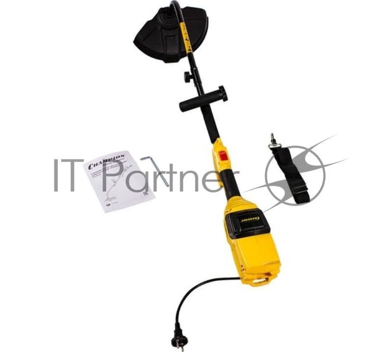 Триммер электрический Champion ET1003A 1000Вт 35см верхний двиг., изогнутая разъемная штанга 3.9кг