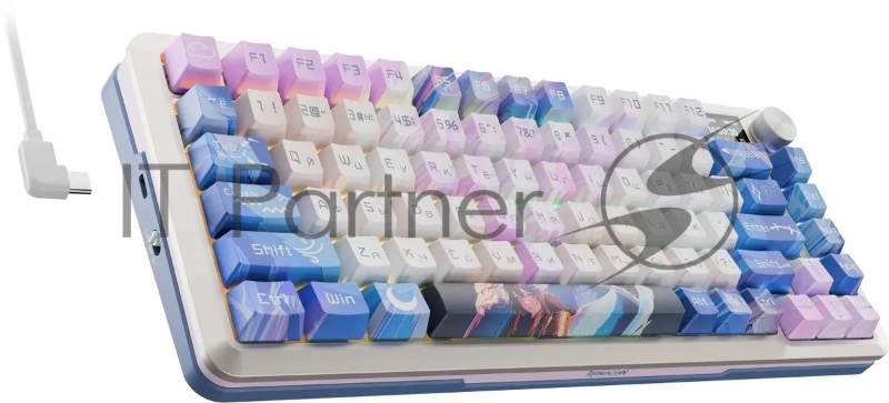 Клавиатура беспроводная DEFENDER Redragon Flekact Pro violet/white (USB/BT, 81 клавиша) (72616)