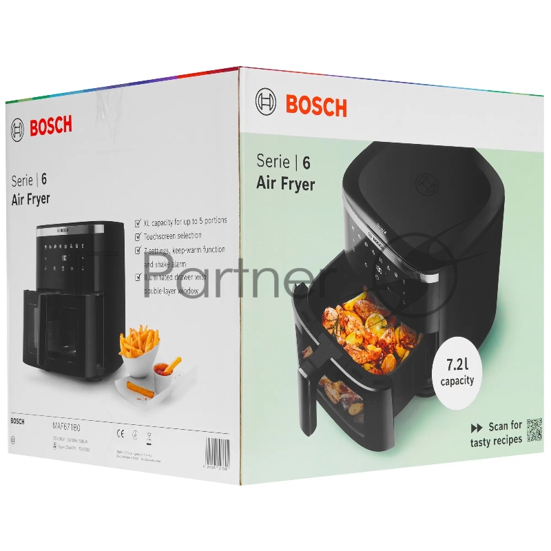 Аэрогриль Bosch MAF671B0 1800Вт черный