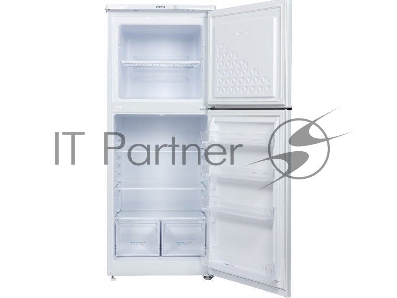 Холодильник Бирюса 553 белый двухкамерный 160/70л морозилка сверху, автоматическое оттаивание