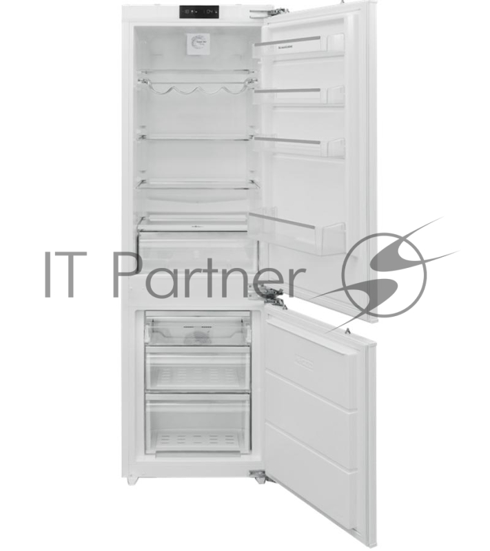 Холодильник Schaub Lorenz SLU E235W5 BUILT-IN белый двухкамерный 180/63 л морозилка снизу, капельная
