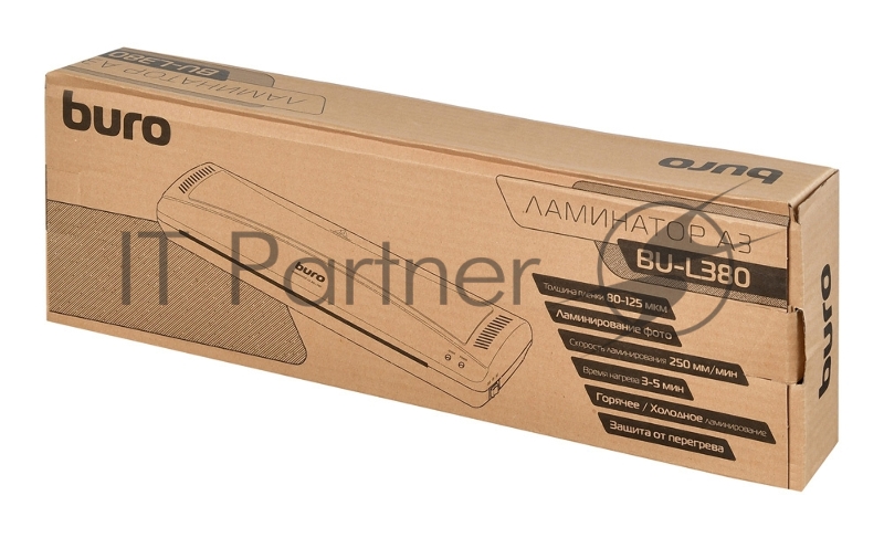 Ламинатор Buro BU-L380 (OL380) A3 (80-125мкм) 25 см/мин (2 вал.) хол. лам. лам. фото