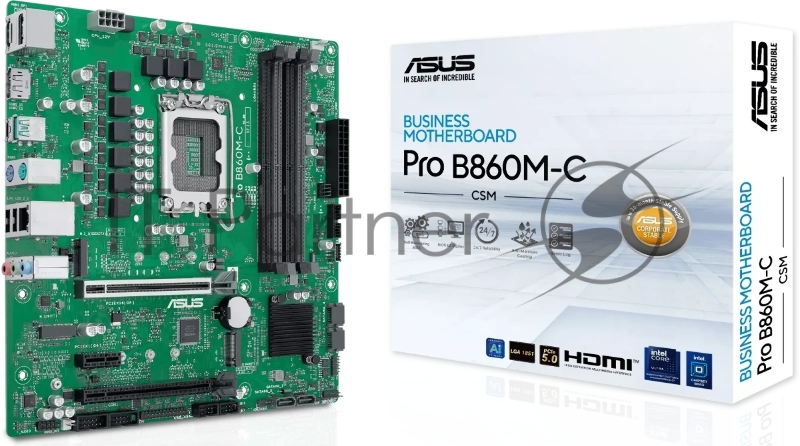 Материнская плата ASUS PRO B860M-C-CSM LGA1851 mATX 4xDDR5 2xPCIEx16 PCIEx1 USB-C 2xDP HDMI 2xM.2 GLAN