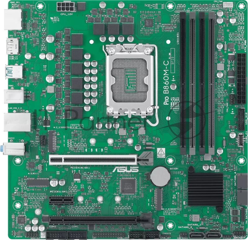Материнская плата ASUS PRO B860M-C-CSM LGA1851 mATX 4xDDR5 2xPCIEx16 PCIEx1 USB-C 2xDP HDMI 2xM.2 GLAN